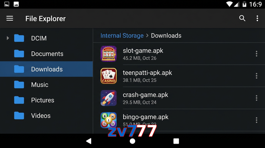 Main screen of Zv777 gameapk page for PK players